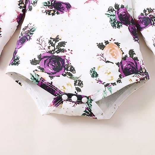 Adorable Kucnuzki Newborn Baby Girl Clothes: Toddler Long Sleeve Ruffle Romper Top and Infant Skirt Set for Your Little Fashionista - Image 3