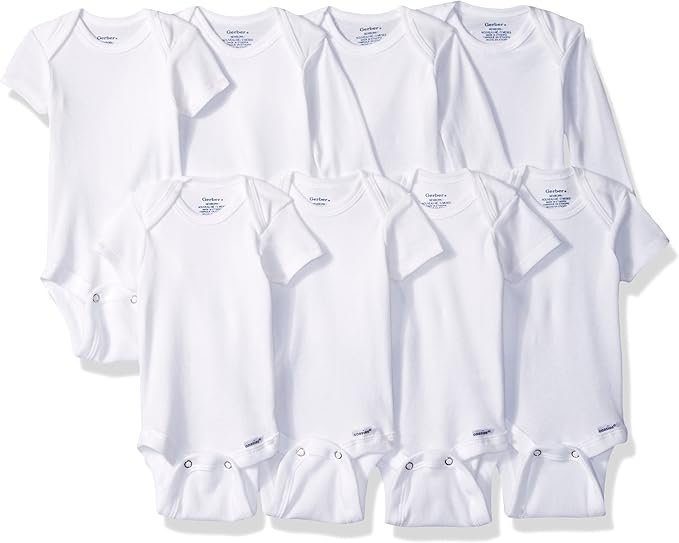 Gerber 8-Pack Baby Short Sleeve Onesie Bodysuits - Image 6