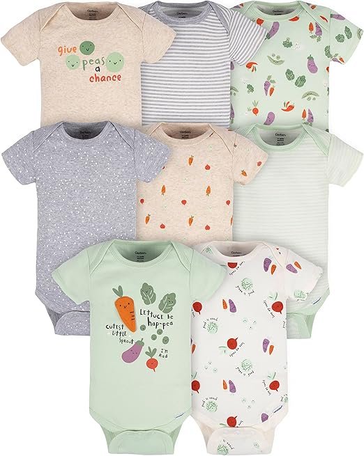 Gerber 8-Pack Baby Short Sleeve Onesie Bodysuits - Image 2