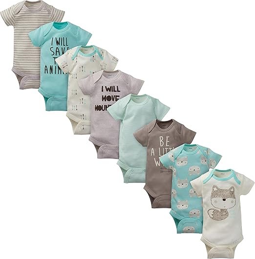 Gerber Baby 8-Pack Short Sleeve Onesie Bodysuits