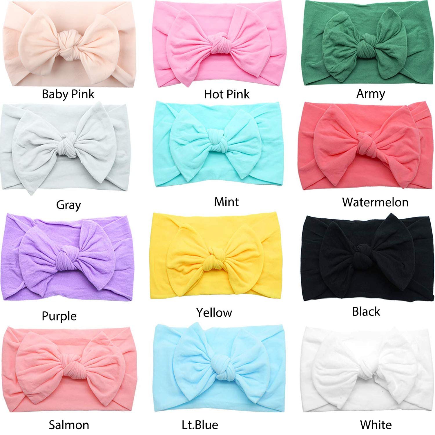 Best Nylon Headbands Hairbands Hair Bow Elastics Handmade Hair Accessories for Baby Girls Newborn Infant Toddlers Kids(Pink) - Image 7