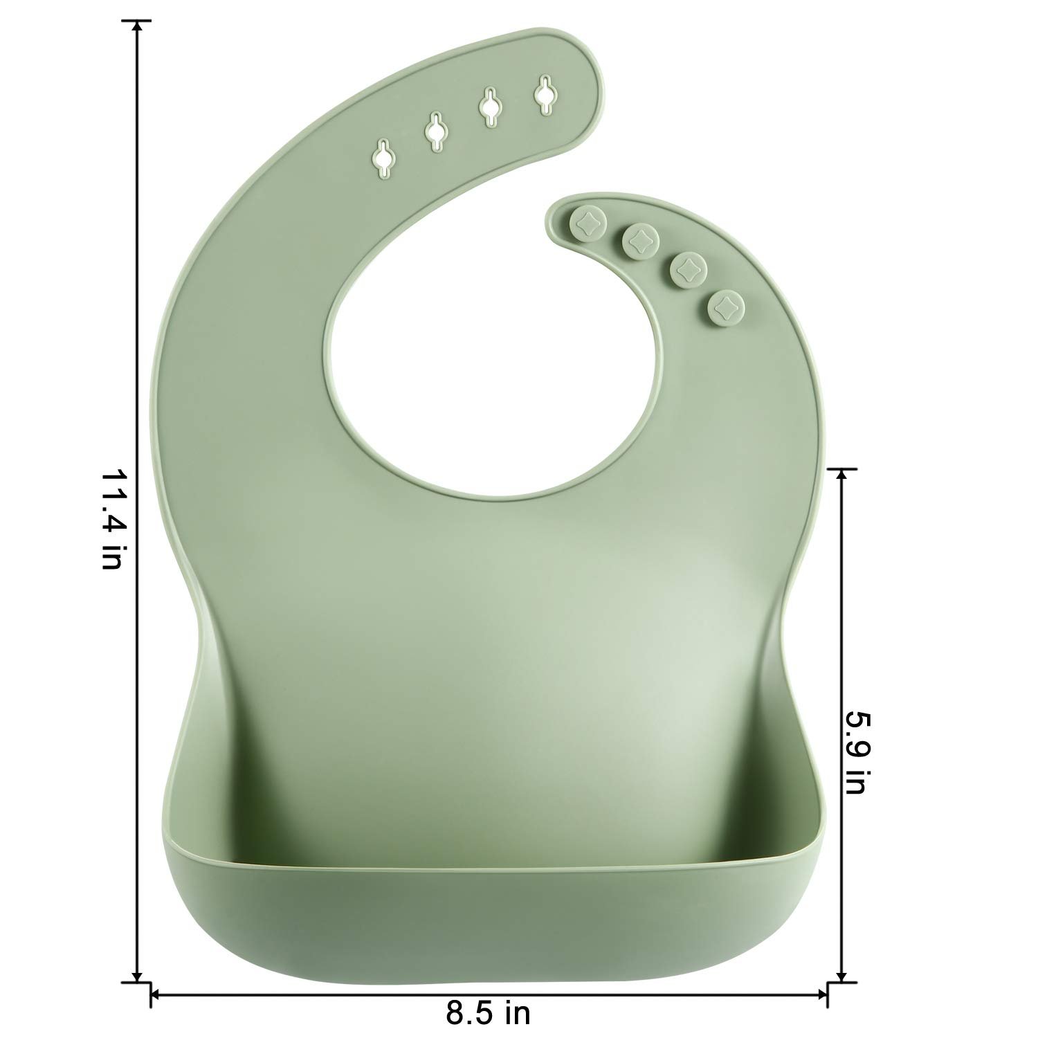 Best Buy PandaEar Set of 3 Silicone Baby Bibs Waterproof, Soft, Unisex, 10-72 Months - Image 3