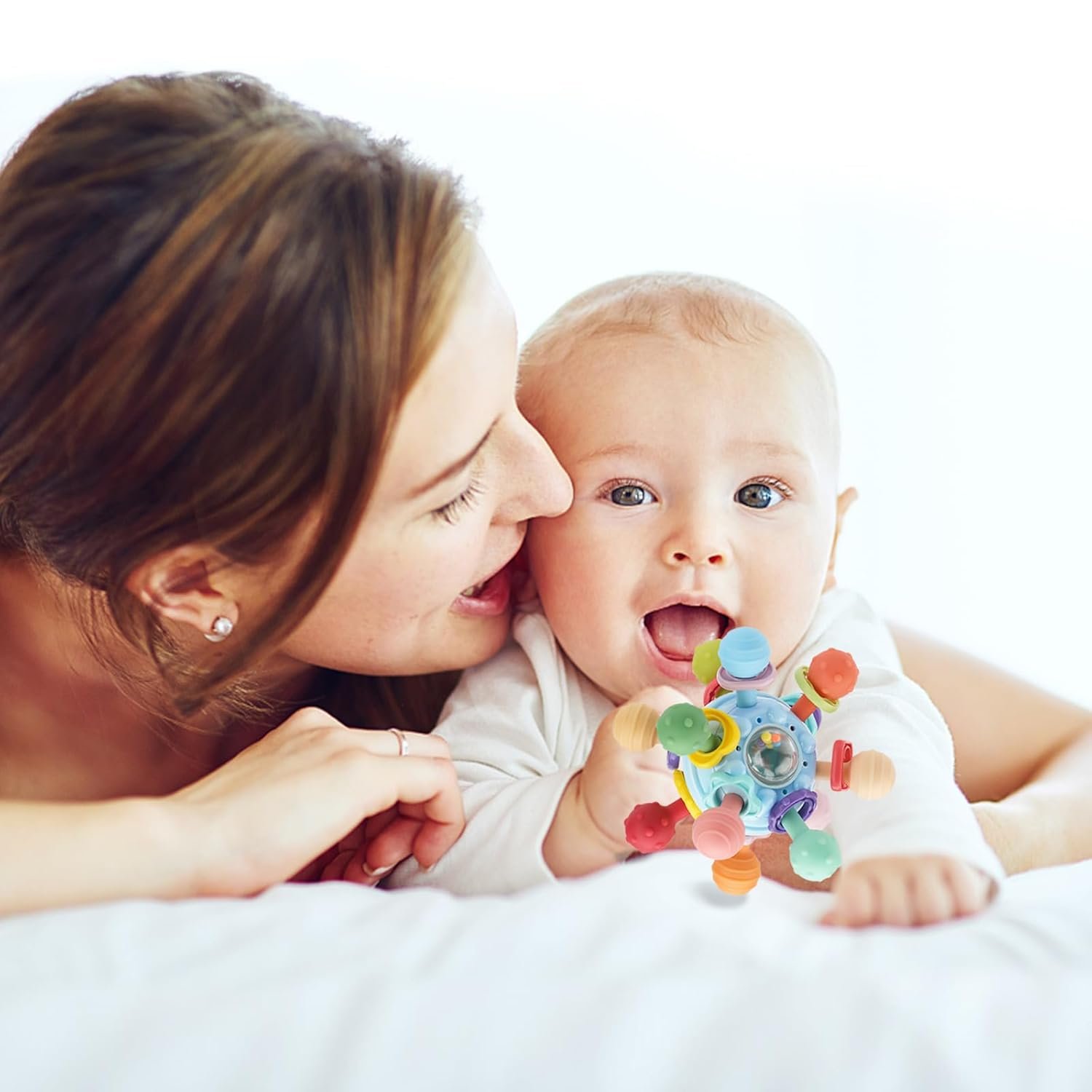 TOHIBEE Baby Montessori Sensory Toys for 0-6 6-12 Months, Baby Teether Teething Toys for Babies 0 3 6 9 12 18 Months, Newborn Infant Learning Developmental Toys Gifts for 1 2 Year Old Boys Girls