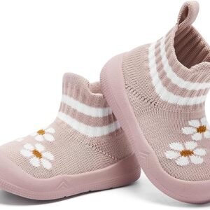 Engtoy Baby Sock Shoes Baby Walking Shoes Infant Non-Slip Breathable Slippers with Soft Rubber Sole Baby Boys Girls Slip On Sneakers