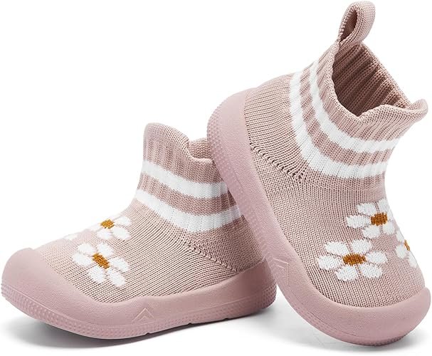Engtoy Baby Sock Shoes Baby Walking Shoes Infant Non-Slip Breathable Slippers with Soft Rubber Sole Baby Boys Girls Slip On Sneakers