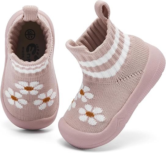 Engtoy Baby Sock Shoes Baby Walking Shoes Infant Non-Slip Breathable Slippers with Soft Rubber Sole Baby Boys Girls Slip On Sneakers