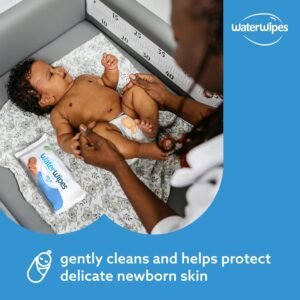 WaterWipes Plastic-Free Original Baby Wipes - 99.9% Water-Based, Unscented & Hypoallergenic for Sensitive Skin