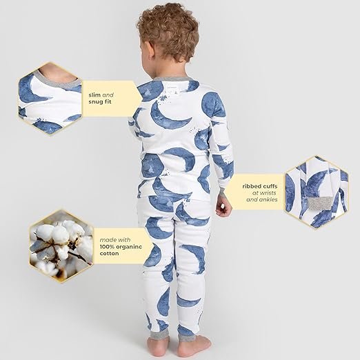 Baby Boys Pajamas Set,2-Piece Long Sleeve Tee and Long Pant Cotton PJ Set, Sizes for 12 Months to 12 Years ,Burt's Bees Baby - Image 4