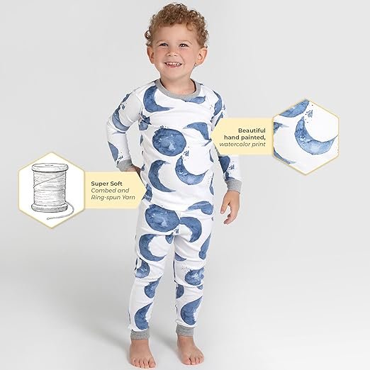Baby Boys Pajamas Set,2-Piece Long Sleeve Tee and Long Pant Cotton PJ Set, Sizes for 12 Months to 12 Years ,Burt's Bees Baby - Image 3