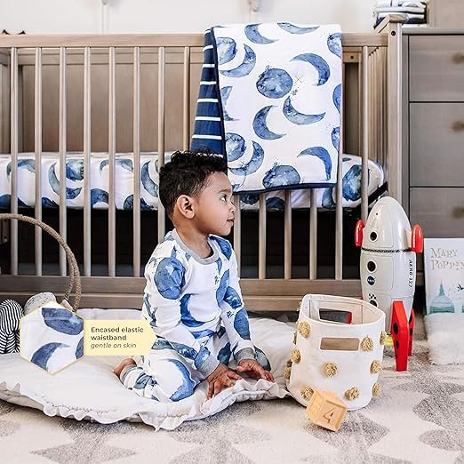 Baby Boys Pajamas Set,2-Piece Long Sleeve Tee and Long Pant Cotton PJ Set, Sizes for 12 Months to 12 Years ,Burt's Bees Baby - Image 5