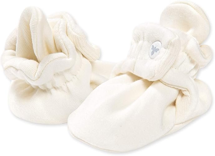 Burt's Bees Baby Organic Cotton Booties - Adjustable Infant Socks for Cozy Feet