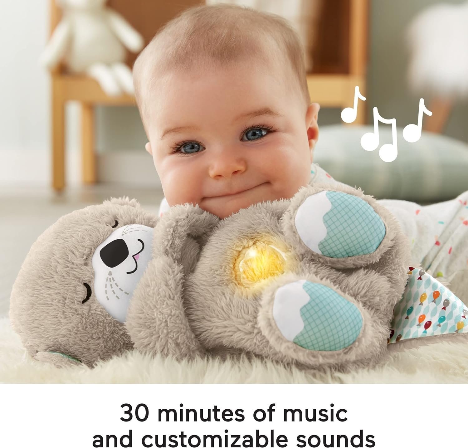 Fisher-Price Baby Toy, Soothe 'n Snuggle Otter, Portable Sound Machine, Plush sound machine toy