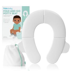 Frida Baby Fold-and-Go Potty Seat | Portable Travel Toilet Seat for Toddlers with Non-Slip Base