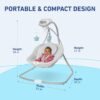 Graco Simple Sway Swing - Soothing Baby Swing with Adjustable Speeds & Plush Comfort