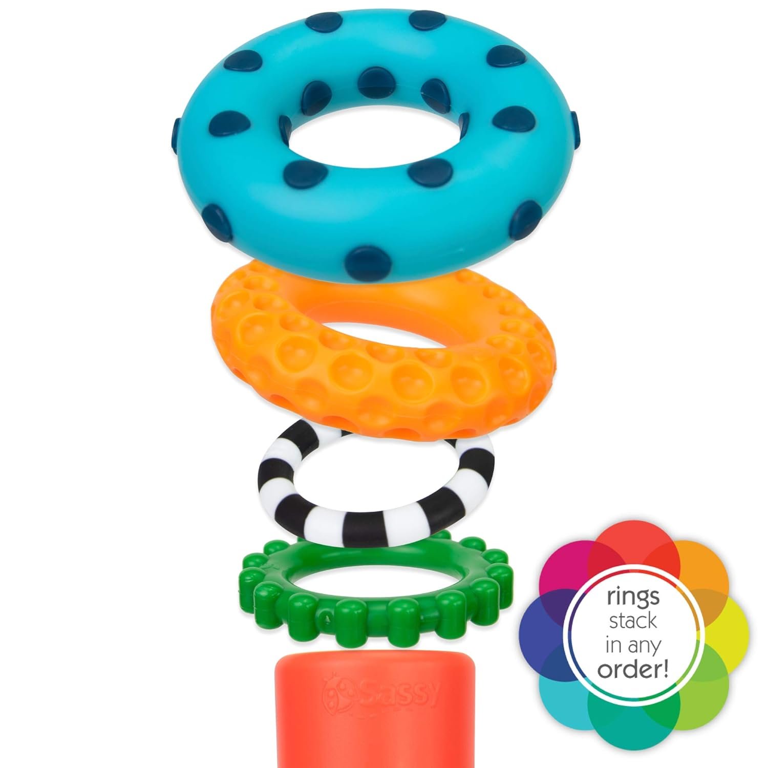 Best Sassy Stacks of Circles Stacking Ring STEM Learning Toy - Image 4