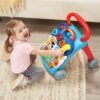 Interactive VTech Sit-to-Stand Learning Walker helps your baby take their first steps while developing essential skills through play.