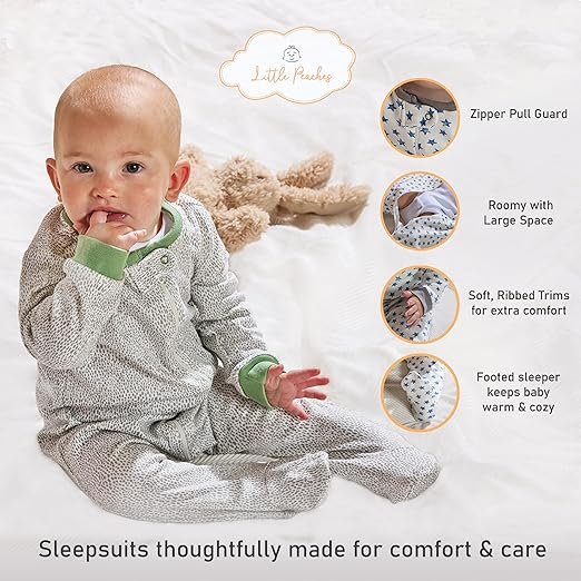 Best 4Pc Comfy Cozy Set - 2 Sleep Sack & 2 Footed Pajamas, Super Soft Baby Clothes, Sleepwear Set, Fits 3-6 Months - Image 7