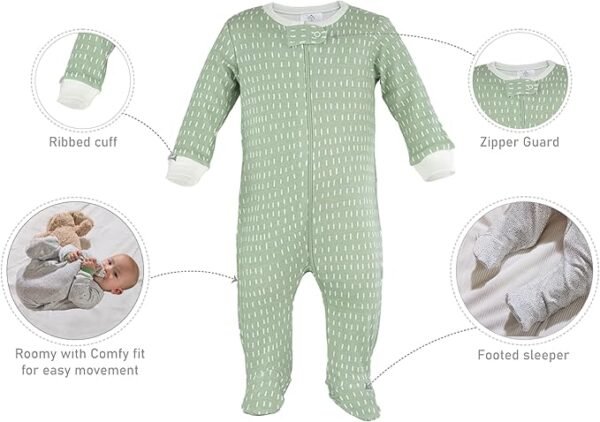 Best 4Pc Comfy Cozy Set - 2 Sleep Sack & 2 Footed Pajamas, Super Soft Baby Clothes, Sleepwear Set, Fits 3-6 Months - Image 6