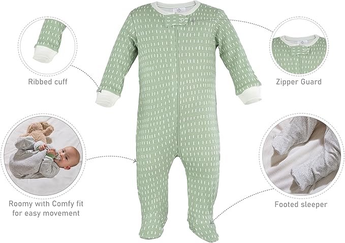 Best 4Pc Comfy Cozy Set - 2 Sleep Sack & 2 Footed Pajamas, Super Soft Baby Clothes, Sleepwear Set, Fits 3-6 Months - Image 6