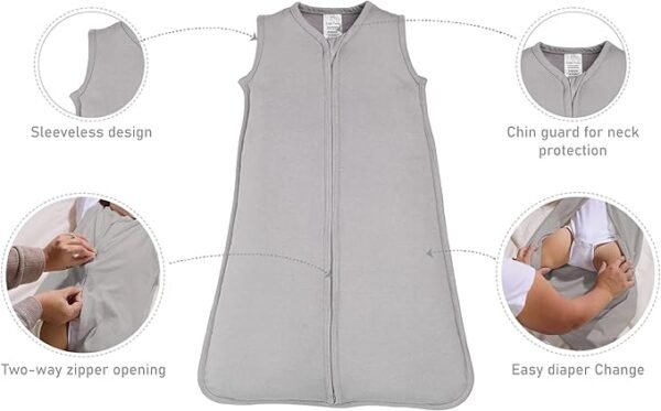 Best 4Pc Comfy Cozy Set - 2 Sleep Sack & 2 Footed Pajamas, Super Soft Baby Clothes, Sleepwear Set, Fits 3-6 Months - Image 5