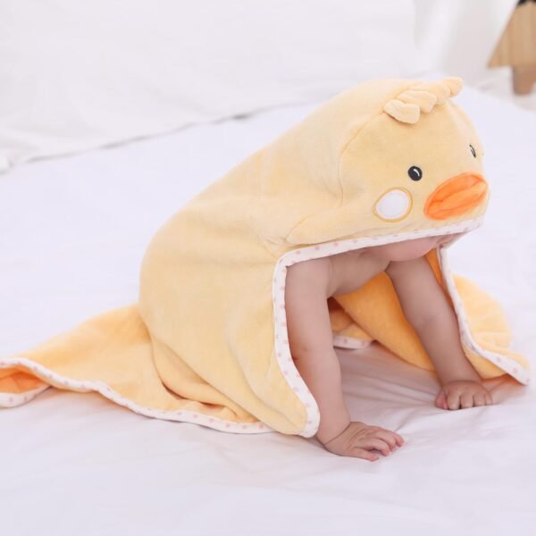 Buy Baby Hooded Towel with Unique Animal Design Ultra Soft Thick Cotton Bath Towel for Newborn (Chick) - Image 8