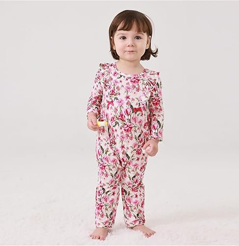 New Sleepwear Bamboo Viscose Baby Girl Romper Ruffled Long Sleeve Jumpsuit Soft One Piece Clothes Review - Image 3