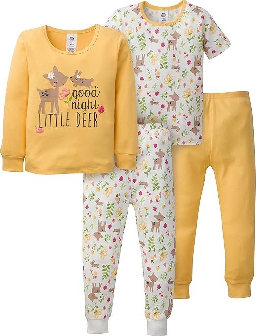 Gerber baby girls cotton pajama set