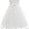 Glamulice Baby Girls Christening Dress - Floral Embroidered Lace for Newborns & Toddlers