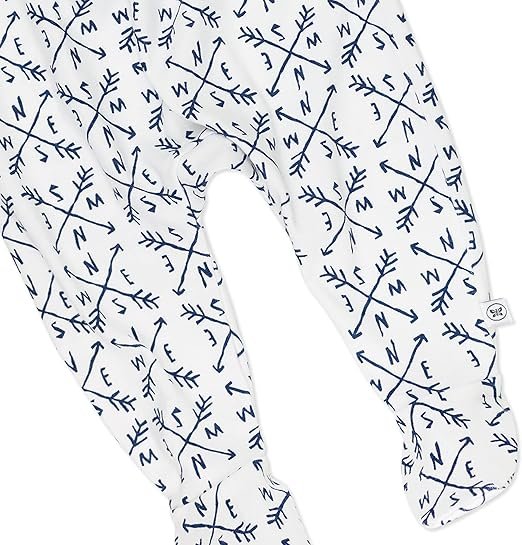 Best Honest Baby 3-Pack Footed Pants Roomy Fit Pull on Bottoms 100% Organic Cotton for Infant Baby Boys, Girls, Unisex - Image 5