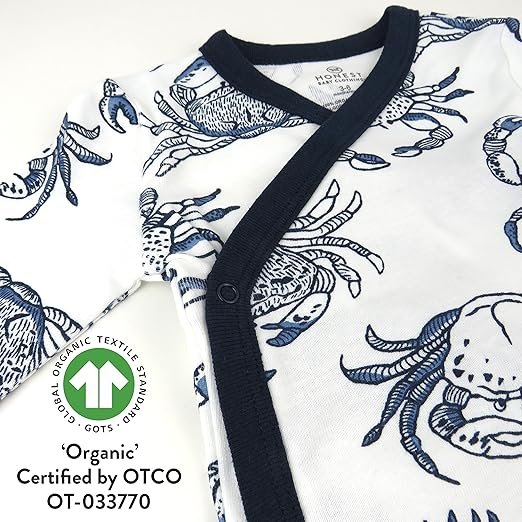 Best HonestBaby Baby Long Sleeve Side-Snap Organic Cotton Kimono Bodysuits (3 Pack) - Image 4