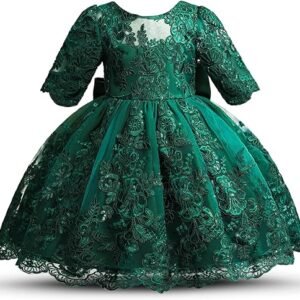 NNJXD Girls' Tulle Flower Princess Wedding Dress - Perfect for Toddlers & Baby Girls