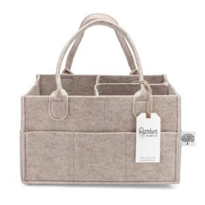 Parker Baby Diaper Caddy – Nursery Storage Bin & Car Organizer for Diapers and Wipes