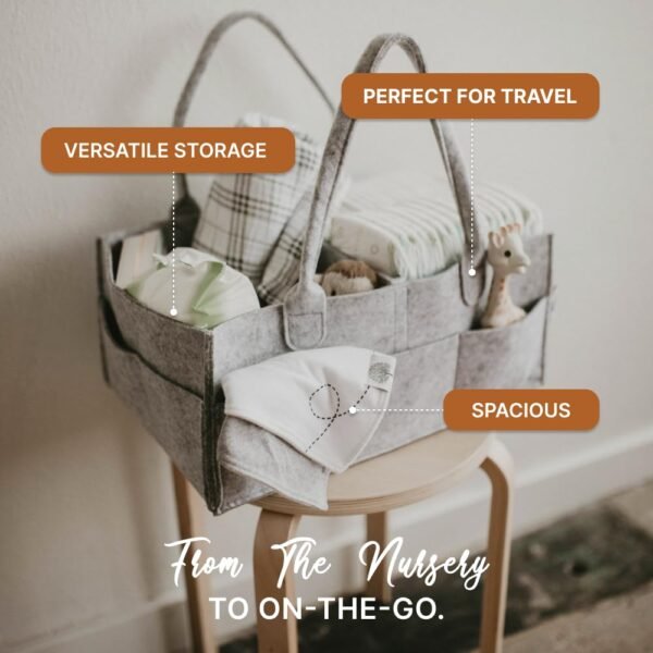 Best Parker Baby Diaper Caddy Organizer- Ultimate Nursery & Car Organizer for Busy Parents - Image 4