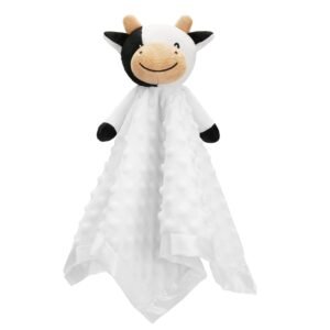 Pro Goleem Cow Security Blanket – Soft Lovey & Snuggle Toy for Babies (16 Inch)