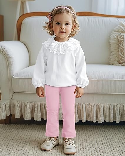 Best 3 Pack Baby Girls Flare Leggings Toddler Bell Bottoms Pants Infant Girl Soft Cotton Clothes Size 18M-5T - Image 11
