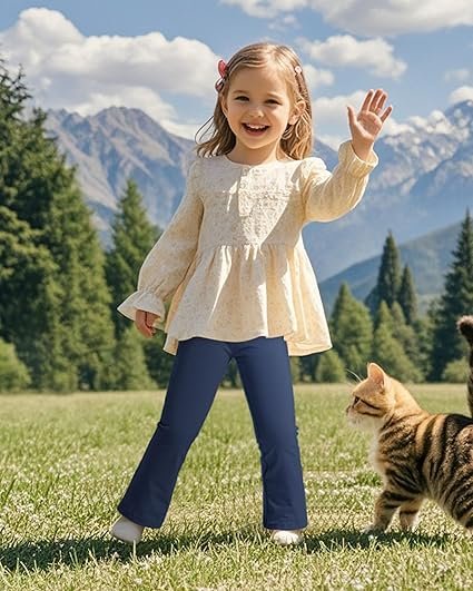 Best 3 Pack Baby Girls Flare Leggings Toddler Bell Bottoms Pants Infant Girl Soft Cotton Clothes Size 18M-5T - Image 13