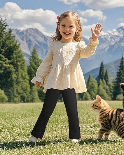 Best 3 Pack Baby Girls Flare Leggings Toddler Bell Bottoms Pants Infant Girl Soft Cotton Clothes Size 18M-5T - Image 14