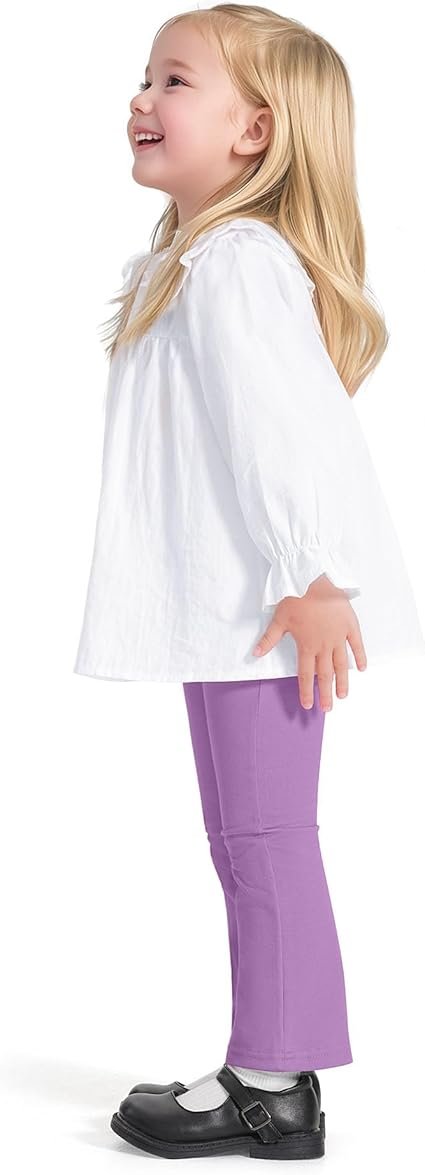 Best 3 Pack Baby Girls Flare Leggings Toddler Bell Bottoms Pants Infant Girl Soft Cotton Clothes Size 18M-5T - Image 4