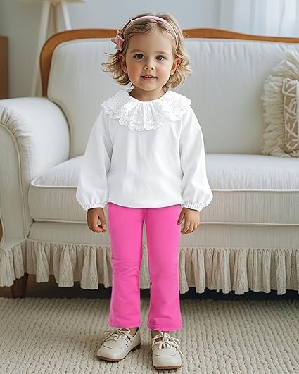 Best 3 Pack Baby Girls Flare Leggings Toddler Bell Bottoms Pants Infant Girl Soft Cotton Clothes Size 18M-5T - Image 10