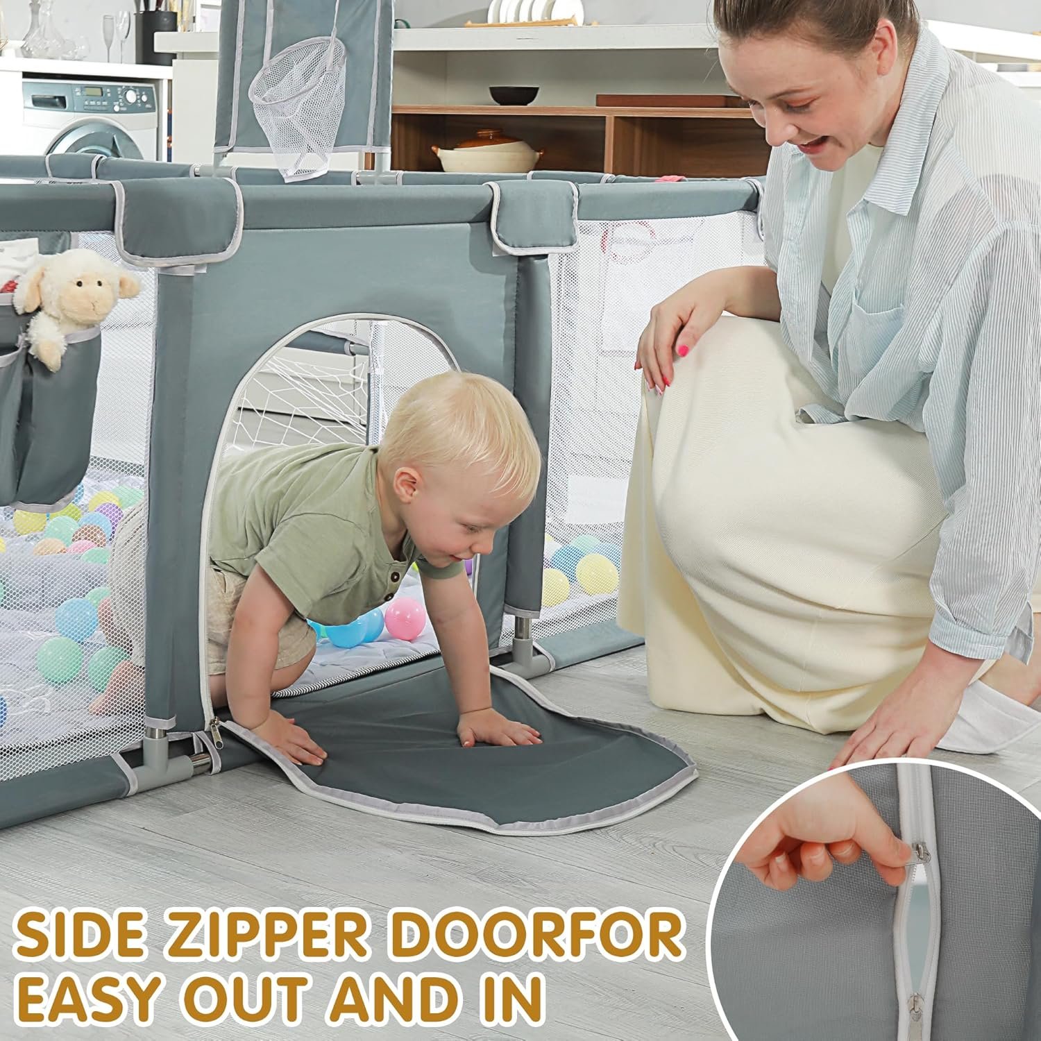 Best LUTIKIANG 79" Large Baby Playpen Review: Safe Play Space for Crawling & Toddlers - Image 6