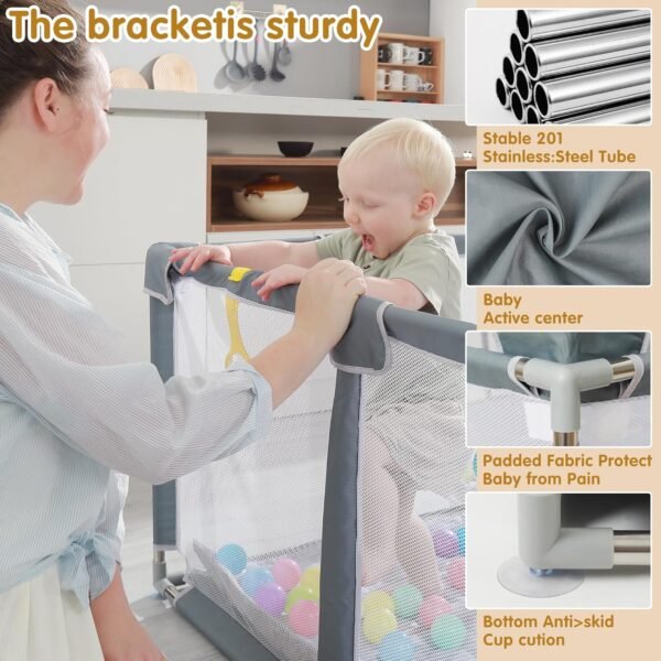 Best LUTIKIANG 79" Large Baby Playpen Review: Safe Play Space for Crawling & Toddlers - Image 7