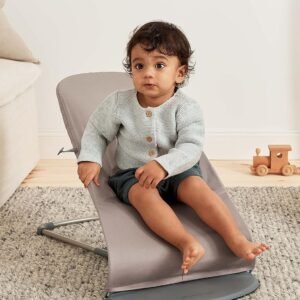 BabyBjörn Bouncer Bliss - Sand Gray | Ergonomic 2-in-1 Baby & Toddler Chair