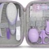 Baby Grooming Kit – 15-in-1 Portable Baby Care Set with Nail Clippers, Brush, Nasal Aspirator & More (Purple)