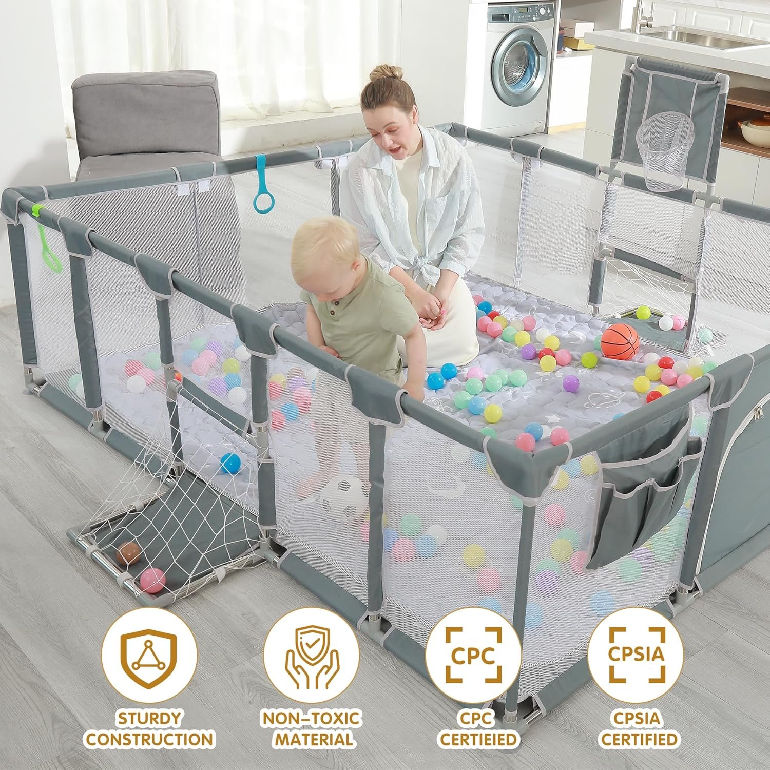 Best LUTIKIANG 79" Large Baby Playpen Review: Safe Play Space for Crawling & Toddlers - Image 5