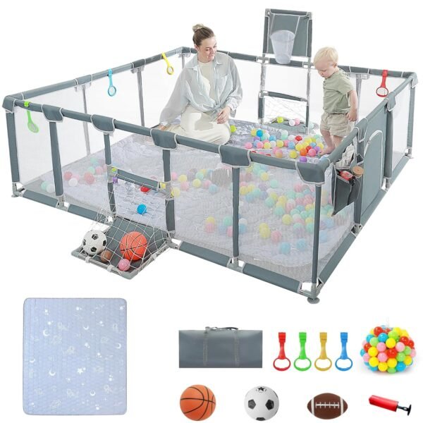 Best LUTIKIANG 79" Large Baby Playpen Review: Safe Play Space for Crawling & Toddlers - Image 3