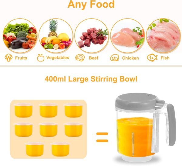 Buy BEAR 2024 Baby Food Maker: One-Step Steamer, Blender & Self-Cleaning Puree Processor - Image 5