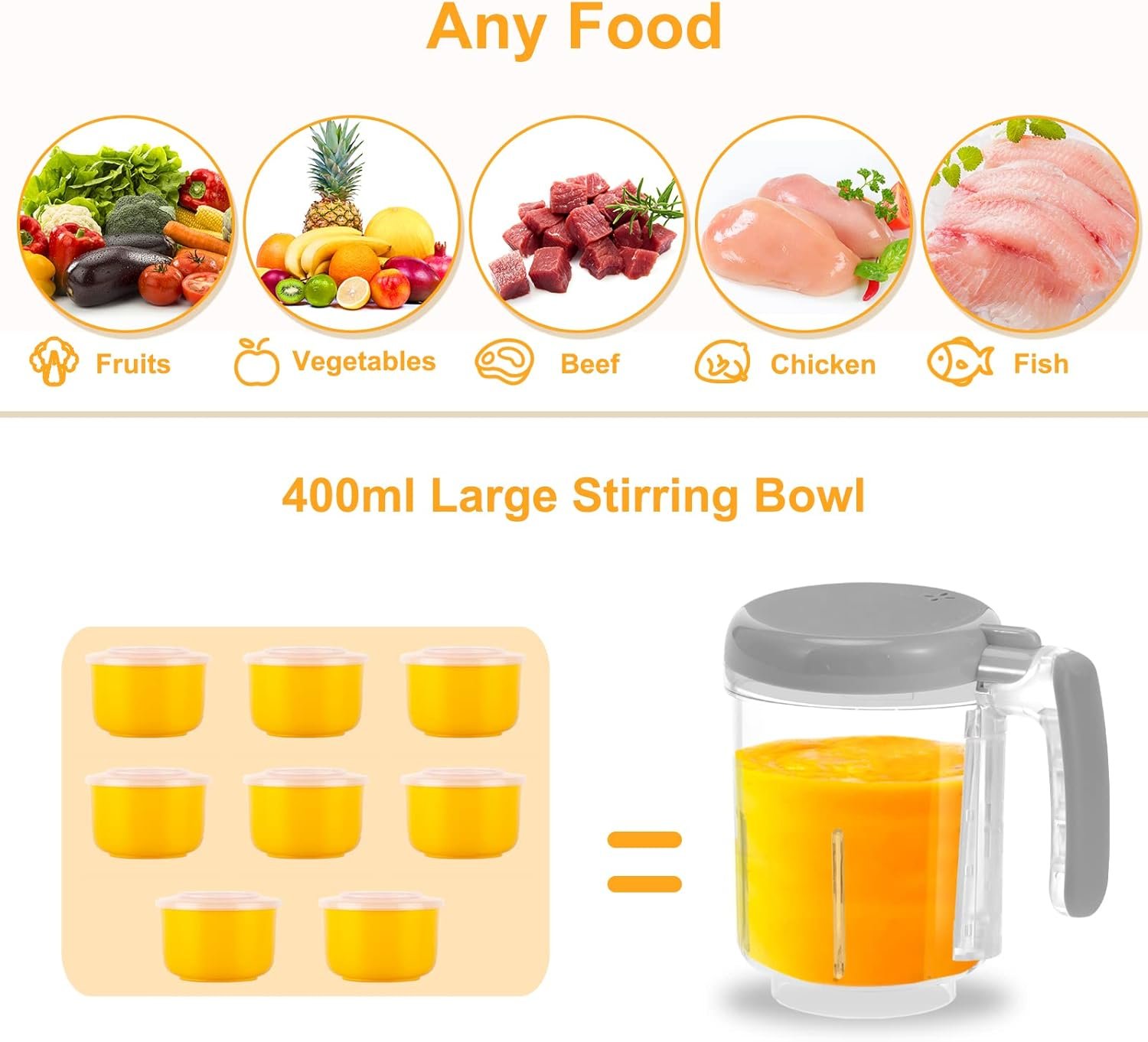 Buy BEAR 2024 Baby Food Maker: One-Step Steamer, Blender & Self-Cleaning Puree Processor - Image 5