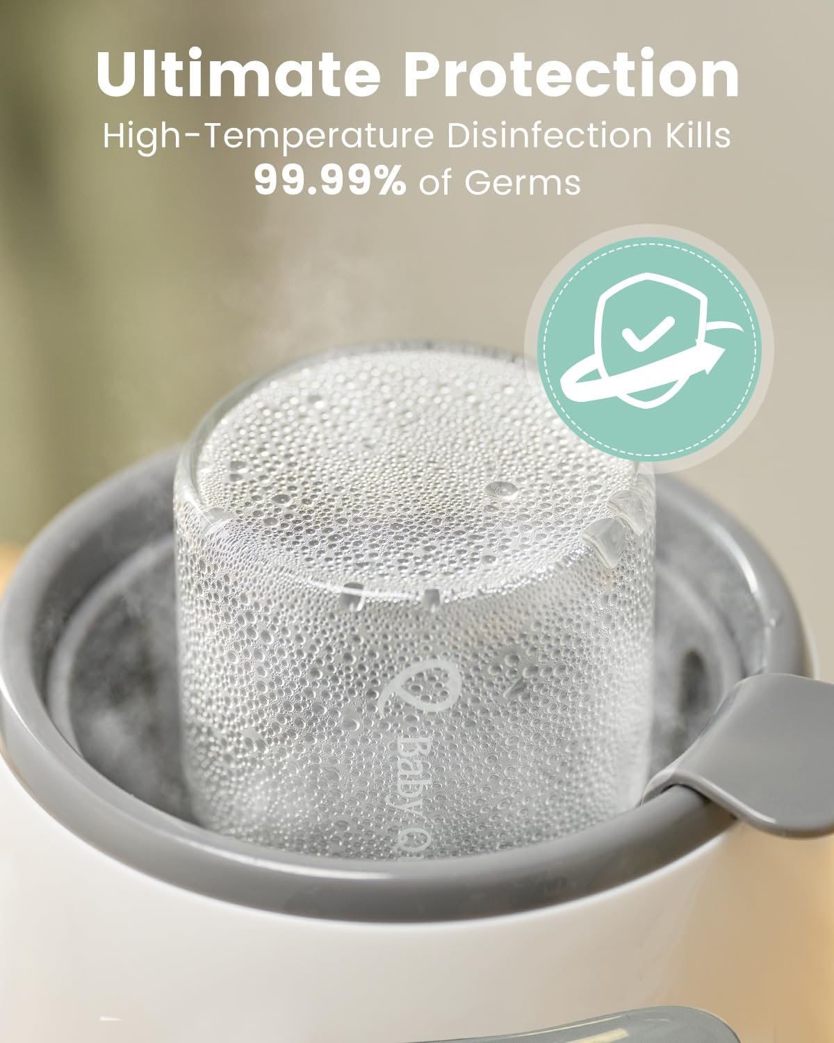 GROWNSY 8-in-1 Fast Baby Milk Warmer with Timer for Breastmilk or Formula, Accurate Temperature Control, with Defrost, Sterili-zing, Keep, Heat Baby Food Jars Function - Image 8
