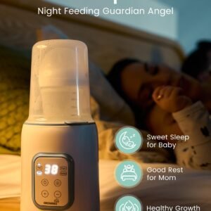 Grownsy Bottle Warmer– Fast Milk/Formula Heater with Timer, Sterilizer & Food Jar Warming