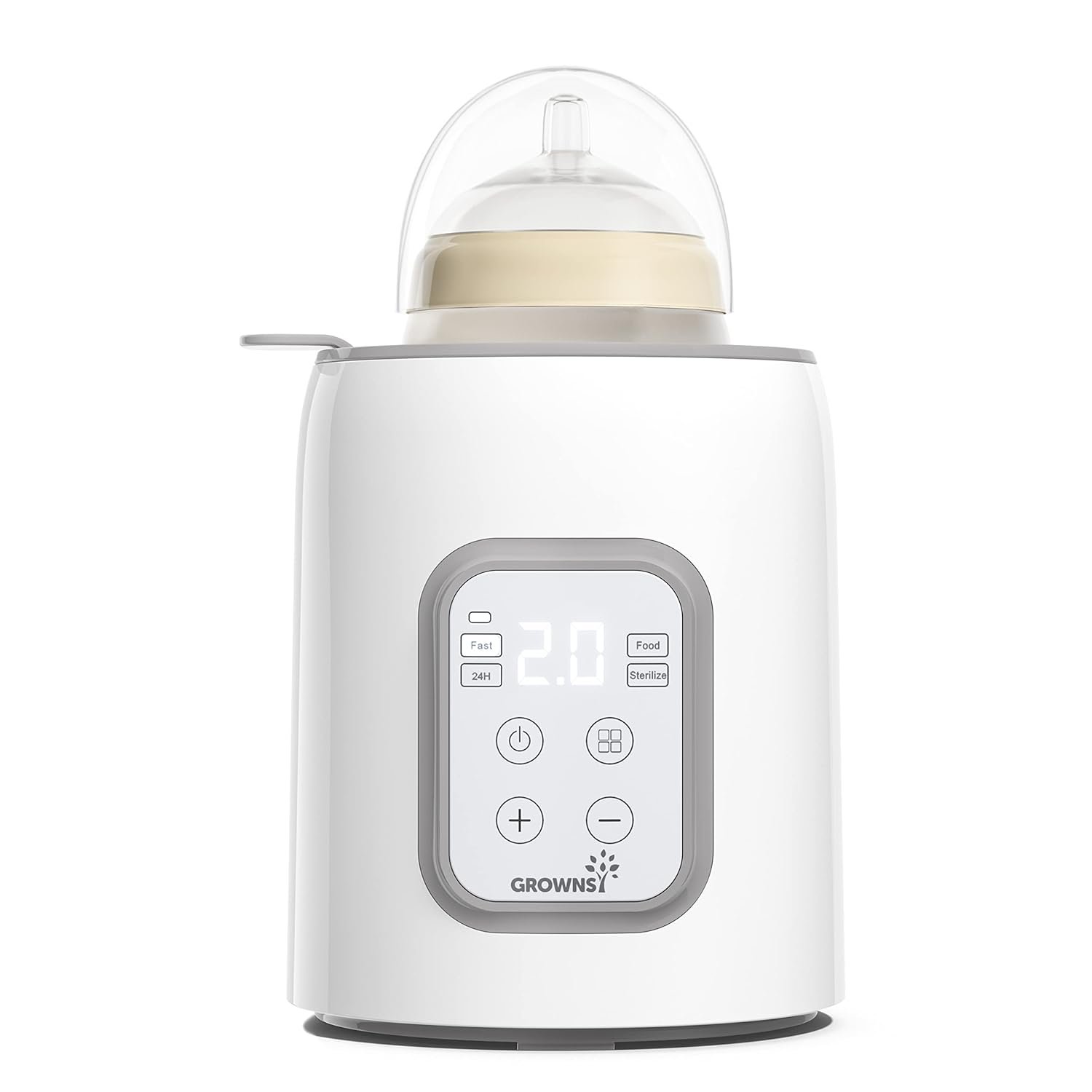 GROWNSY 8-in-1 Fast Baby Milk Warmer with Timer for Breastmilk or Formula, Accurate Temperature Control, with Defrost, Sterili-zing, Keep, Heat Baby Food Jars Function - Image 9